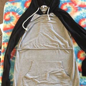 Black and grey nursing hoodie